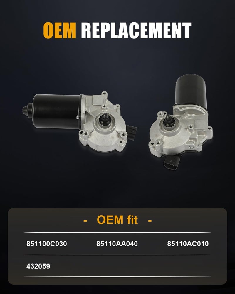 ROADFAR Front Windshield Wiper Motor Replacement for 2008-2022 For Toyota For Sequoia,2007-2021 For Toyota For Tundra 85110-0C030 85110-AA040 85110-AC010 43-2059 5 Pins - Image 2